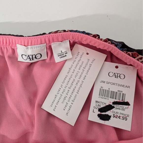 NEW Cato Bandana Print Maxi Skirt Womens Size Large Pink Boho Lined Pull On Long - Picture 4 of 10